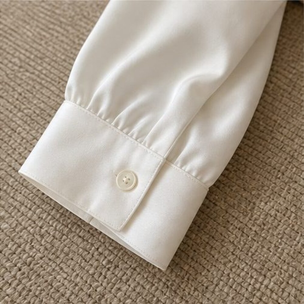 Ivory Button Blouse - Picture 5 of 6